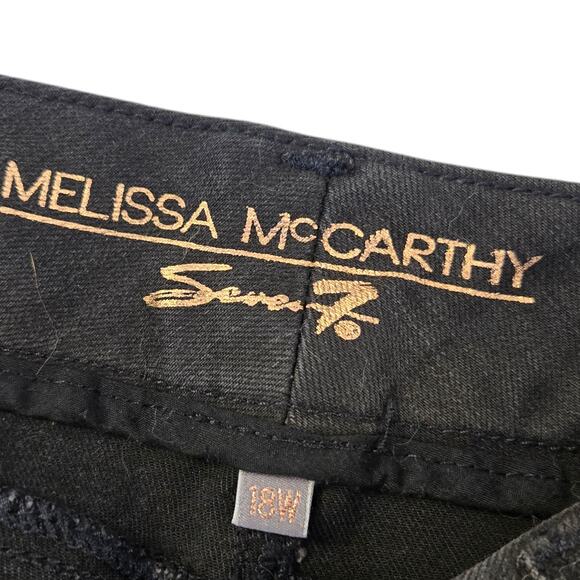 Melissa McCarthy Seven7 Jeans 18W Black Skinny Plus Size Stretch Embellished - Picture 6 of 6